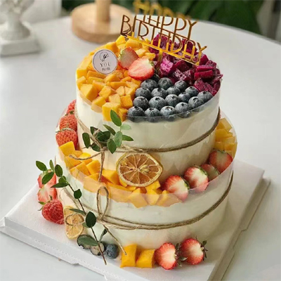 two layer fruit cake